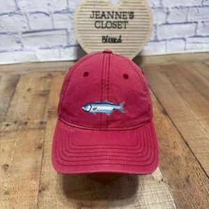 HARDING LANE BLUEFISH BASEBALL CAP IN WEATHERED RED